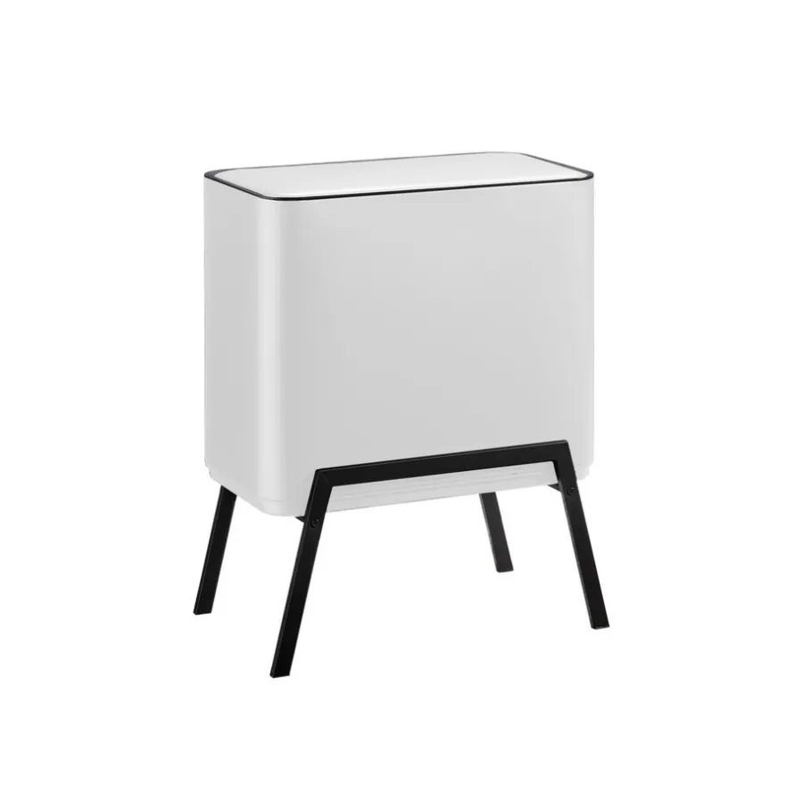 Kwantum Afvalbakken*Prullenbak Op Pootjes 25+12+5 Liter Beige