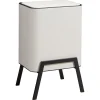 Kwantum Afvalbakken*Prullenbak Op Pootjes 2X 12,5 Liter Beige