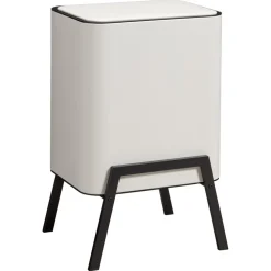 Kwantum Afvalbakken*Prullenbak Op Pootjes 2X 12,5 Liter Beige
