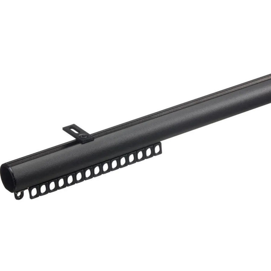 Kwantum Gordijnrails*Railroedeset 150 Cm Zwart Metaal - Ø28mm