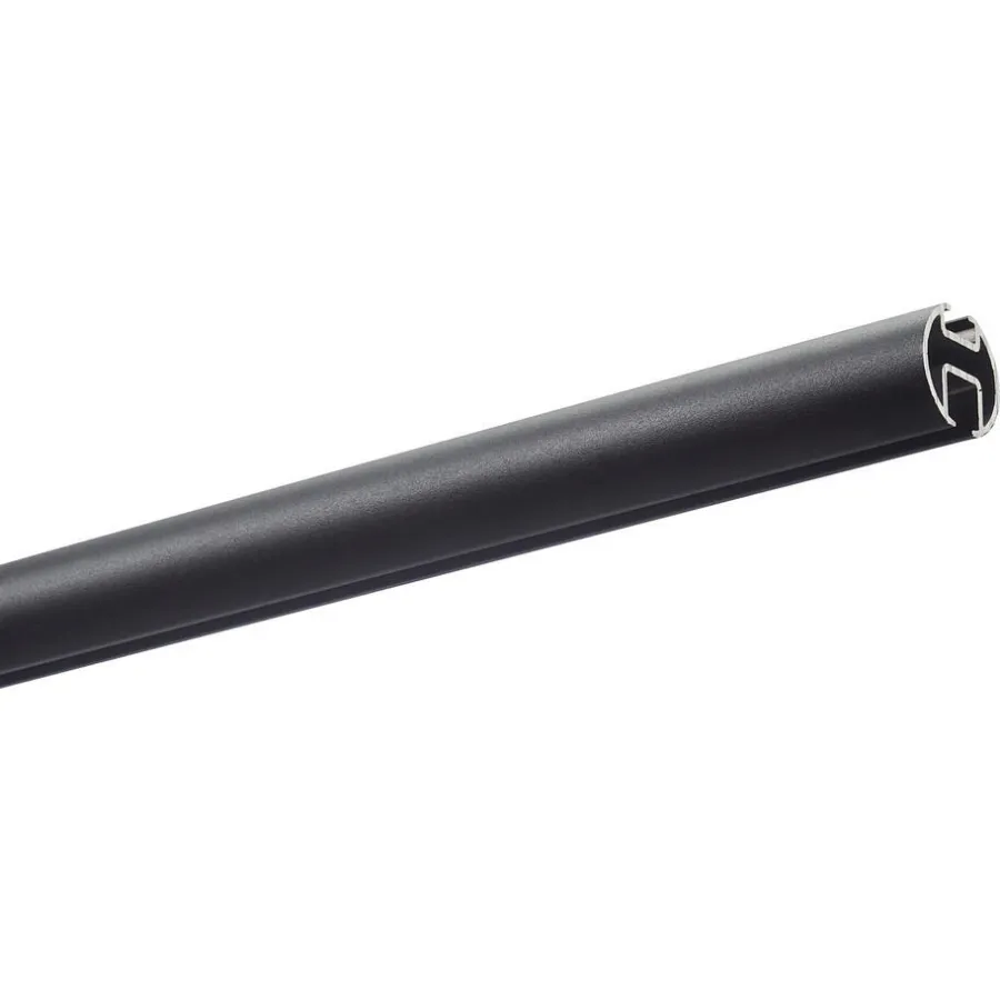 Kwantum Gordijnrails*Railroedeset 200 Cm Zwart Metaal - Ø28mm