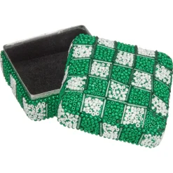 Kwantum Decoratieve Opbergdozen*Sieradendoosje Blocked Groen
