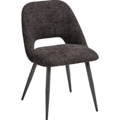 Kwantum Eetkamerstoelen*Stoel Avignon Zwart Gemeleerd ZwartMat