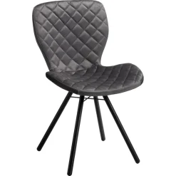 Kwantum Eetkamerstoelen*Stoel Lucca Donker Grijs Dr.Grijs