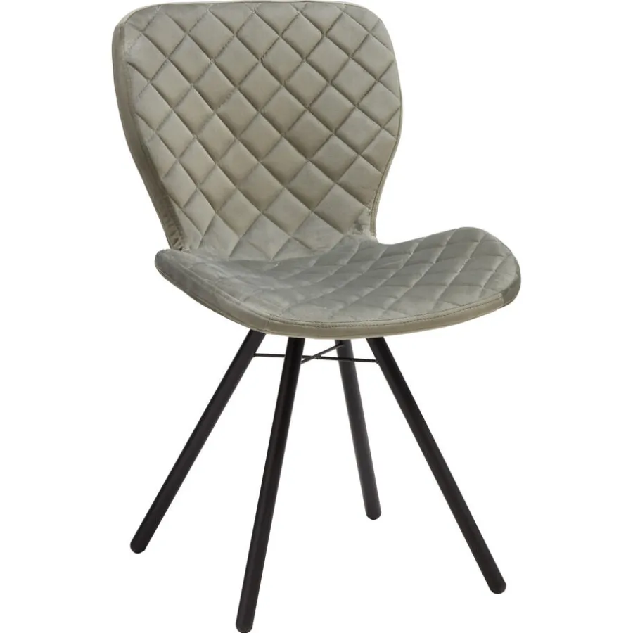 Kwantum Eetkamerstoelen*Stoel Lucca Legergroen Dr.Groen