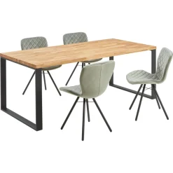 Kwantum Eetkamerstoelen*Stoel Lucca Legergroen Dr.Groen