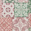 Kwantum Stoffen*Stof Portia Groen/Rood