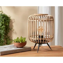 Kwantum Tafellampen*Tafellamp Bia Zwart Naturel