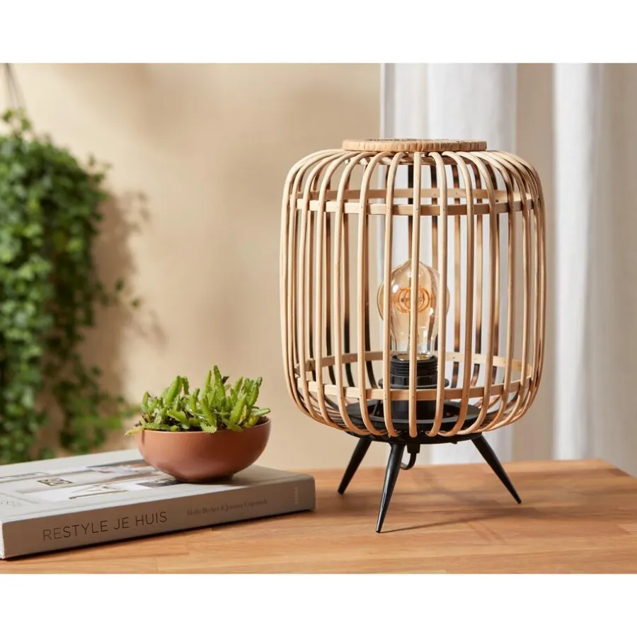 Kwantum Tafellampen*Tafellamp Bia Zwart Naturel