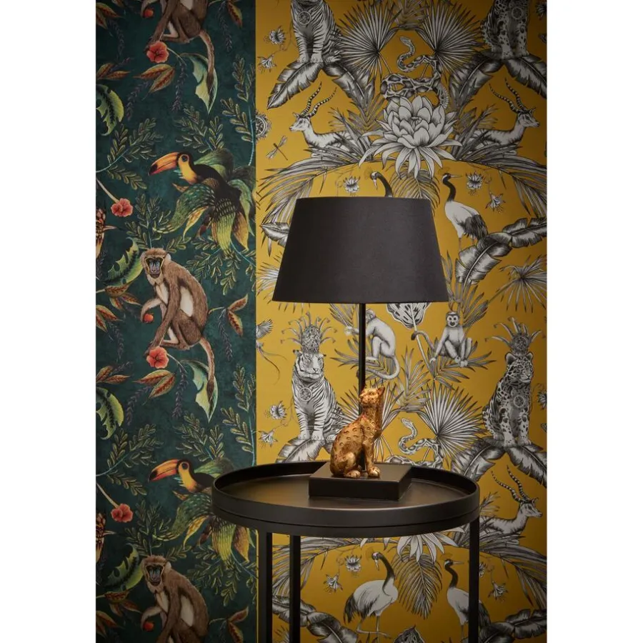 Kwantum Tafellampen*Tafellamp Leopard Zwart
