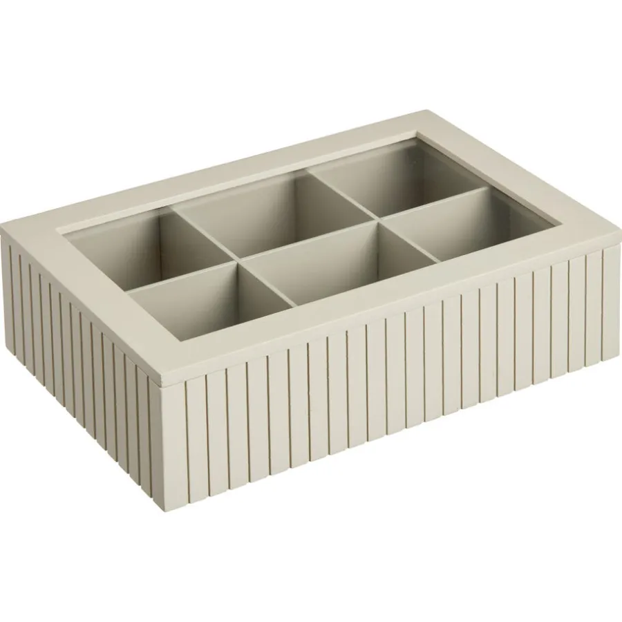 Kwantum Keukenaccessoires*Theedoos Latjes Grijs