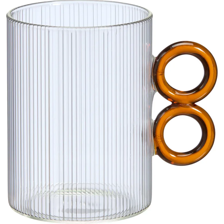 Kwantum Glazen|Glazen*Theeglas Rings Transparant/ - 480 Ml Amber