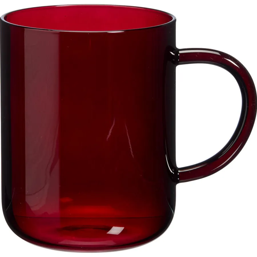 Kwantum Glazen|Glazen*Theeglas Solid Retro Rood - 450 Ml