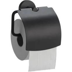 Kwantum Badkameraccessoires*Toiletrolhouder Metaal Zwart 14,5x7x14,5 Cm