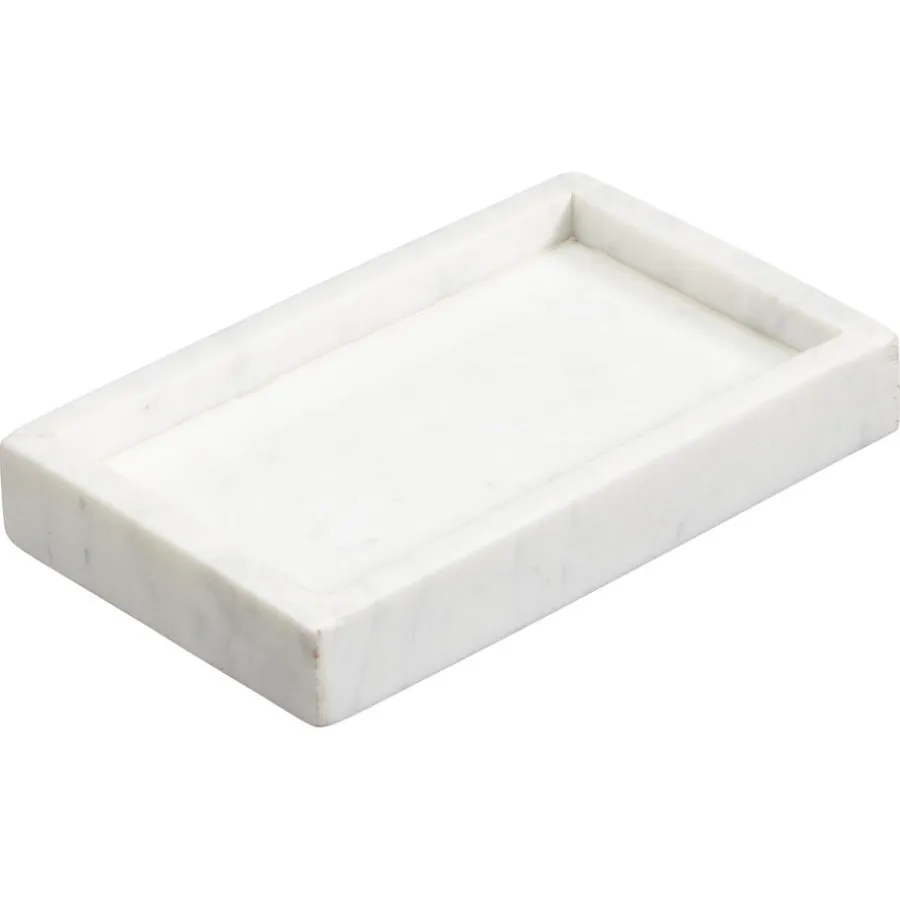 Kwantum Badkameraccessoires*Tray Marmer 20x12 Cm Wit