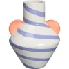 Kwantum Vazen & Potten*Vaas Spiraal Wit/Blauw