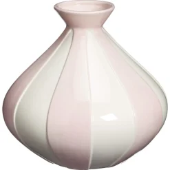 Kwantum Vazen & Potten*Vaas Streep Roze/Wit