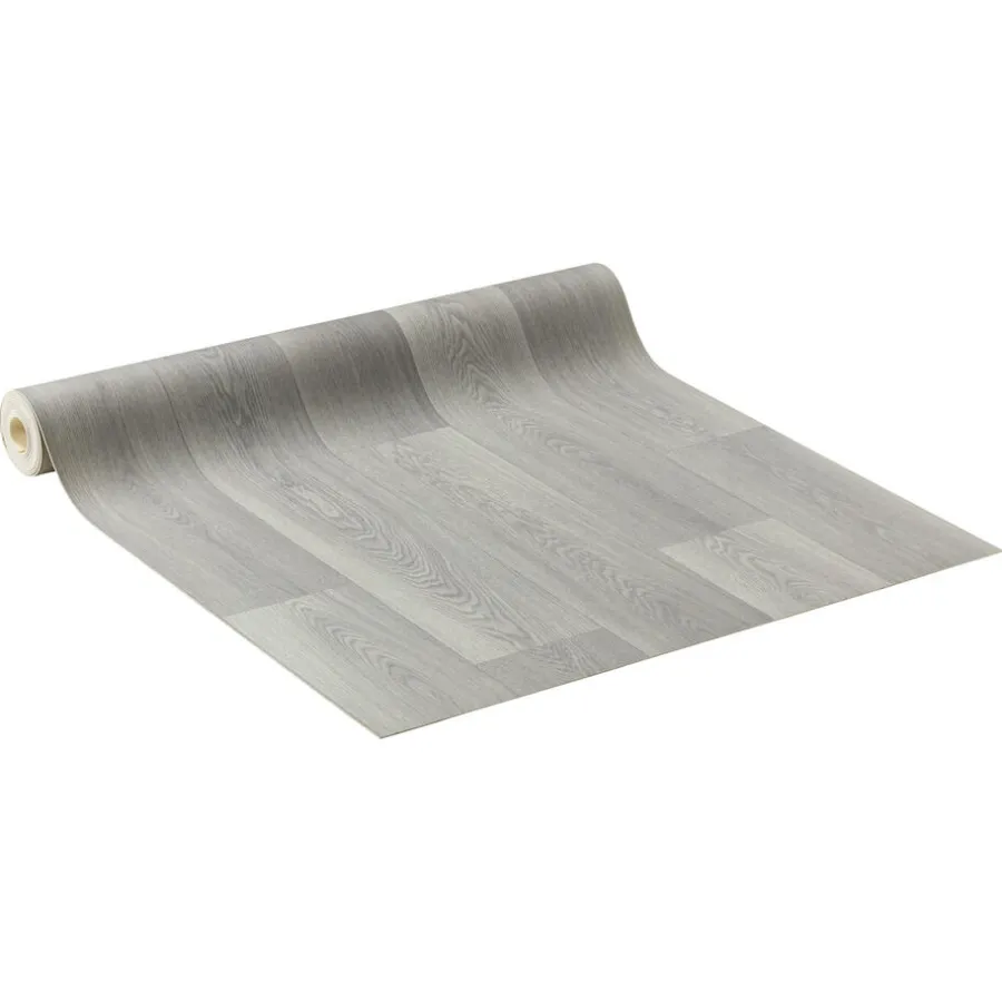 Kwantum Vinyl Vloeren*Vinyl Silver Lakes Grijs Je berekent hoeveel meters je nodig hebt door lengte en breedte in te vullen