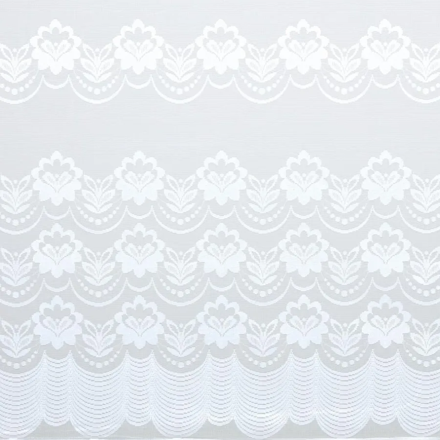 Kwantum Vouwgordijnen|Vitrages*Vitrage Silvia Wit - 180 Cm 180CM