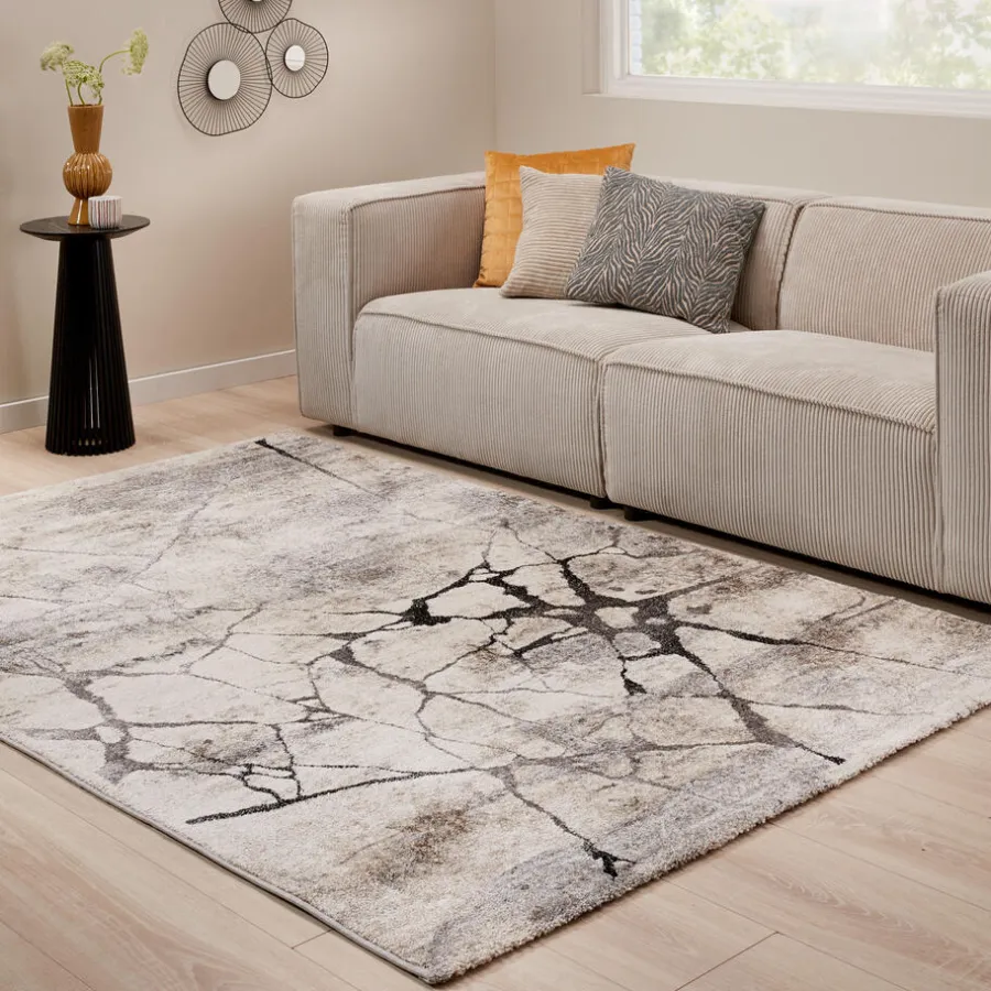 Kwantum Vloerkleden|Vloerkleden Woonkamer*Vloerkleed Impact Grijs 160x230 Cm