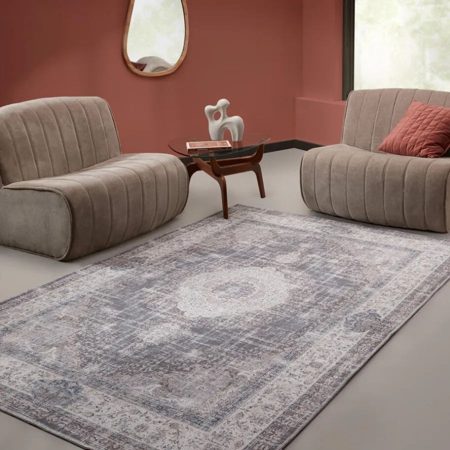 Kwantum Vloerkleden|Vloerkleden Woonkamer*Vloerkleed Palermo Zand