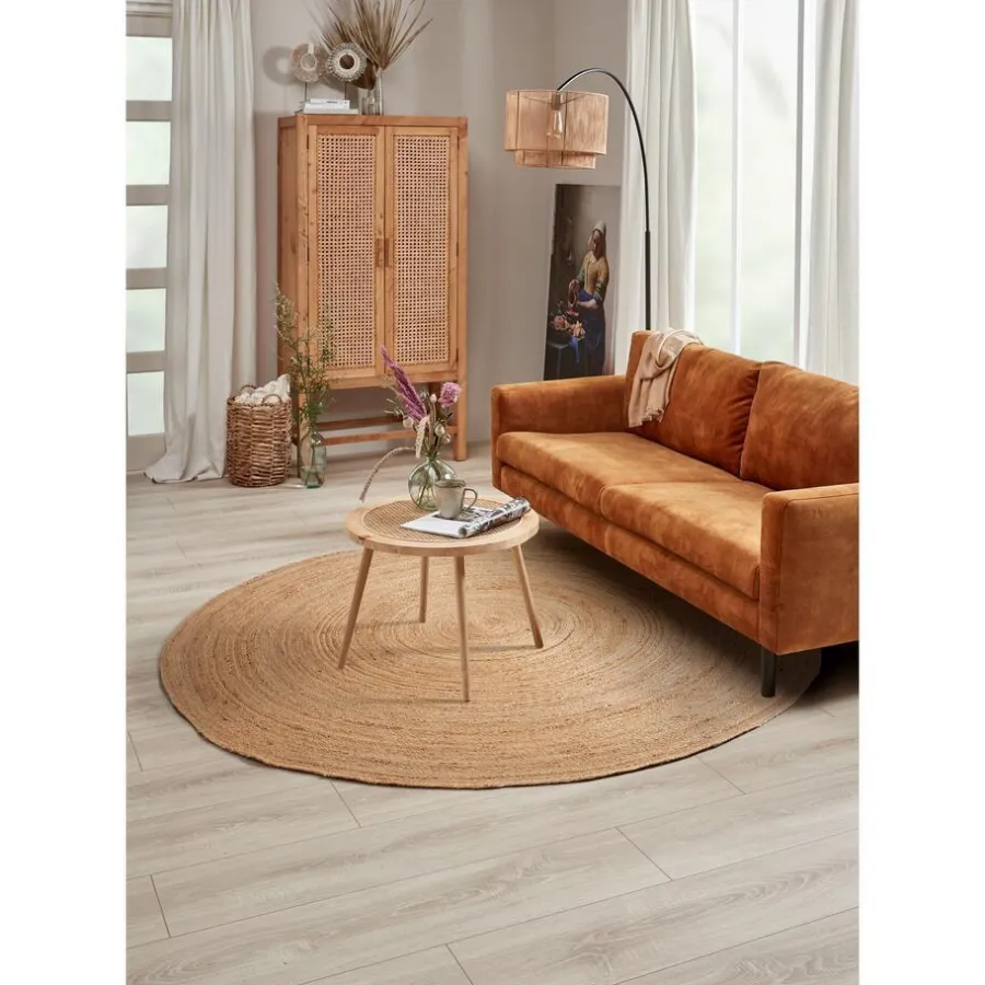 Kwantum Vloerkleden|Vloerkleden Woonkamer*Vloerkleed Solis Naturel - Ø 200 Cm