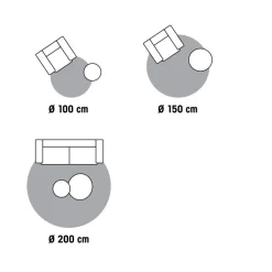Kwantum Vloerkleden|Vloerkleden Woonkamer*Vloerkleed Solis Naturel - Ø 200 Cm