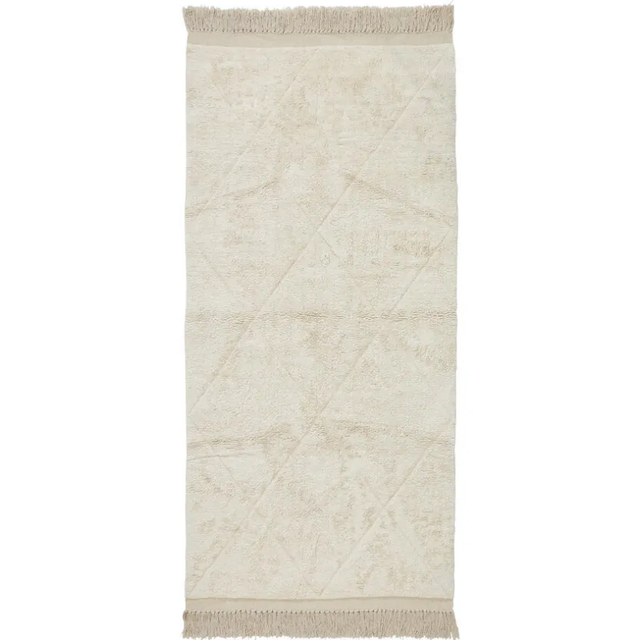 Kwantum Vloerkleden|Vloerkleden Woonkamer*Vloerkleed Tiwi Wit 80x180 Cm 080X180CM