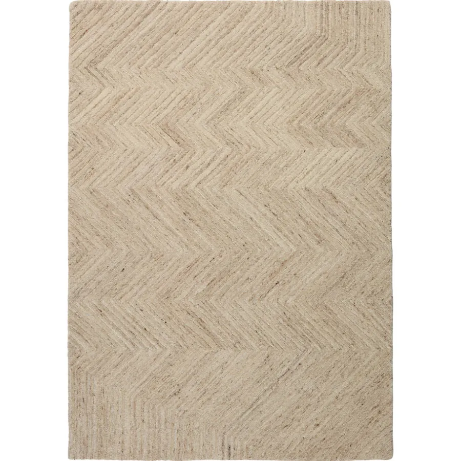 Kwantum Vloerkleden|Vloerkleden Woonkamer*Vloerkleed Zigzag Zand 190x280 Cm 190X280CM