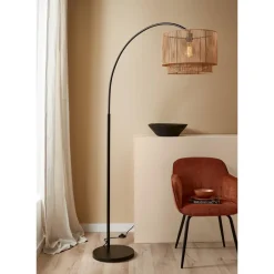 Kwantum Vloerlampen*Vloerlamp Cilen Zwart Bruin