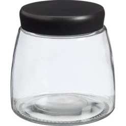 Kwantum Voorraadpotten & Blikken*Voorraadpot Glas Zwart - 12,5 Cm 13 Cm