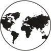 Kwantum Wanddecoratie*Wanddecoratie El Mundo Zwart