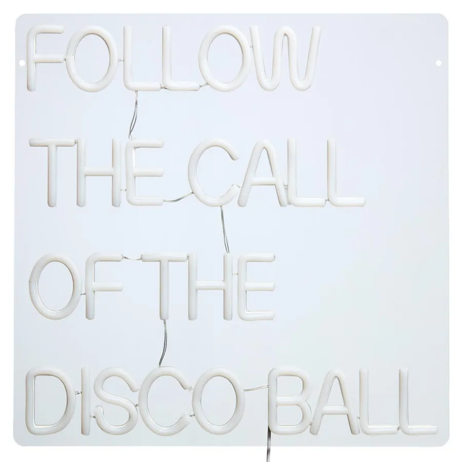 Kwantum Wandlampen*Wandlamp Neon Discoball Rood