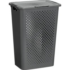 Kwantum Wasmanden*Wasmand Rattan Ruit Antraciet 50 L 50L