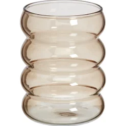 Kwantum Glazen|Glazen*Waterglas Wavy - 350 Ml Bruin
