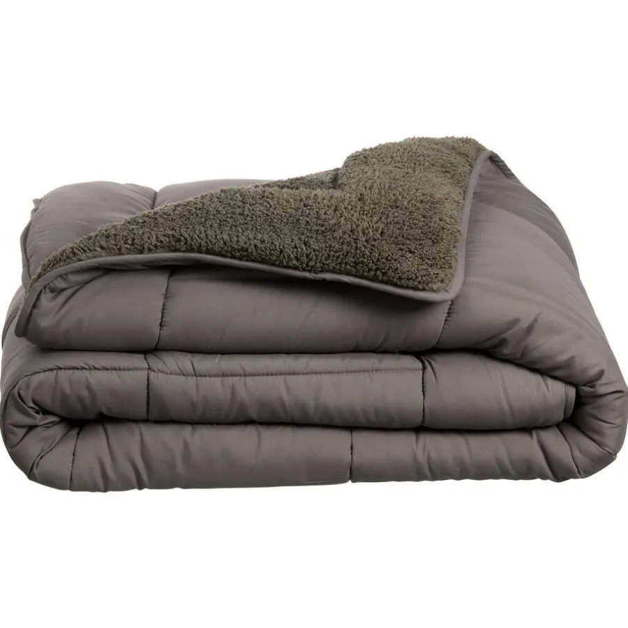 Kwantum Dekbedden|Beddengoed*Winterdekbed Teddy Antraciet 200x140 Cm 200X140CM