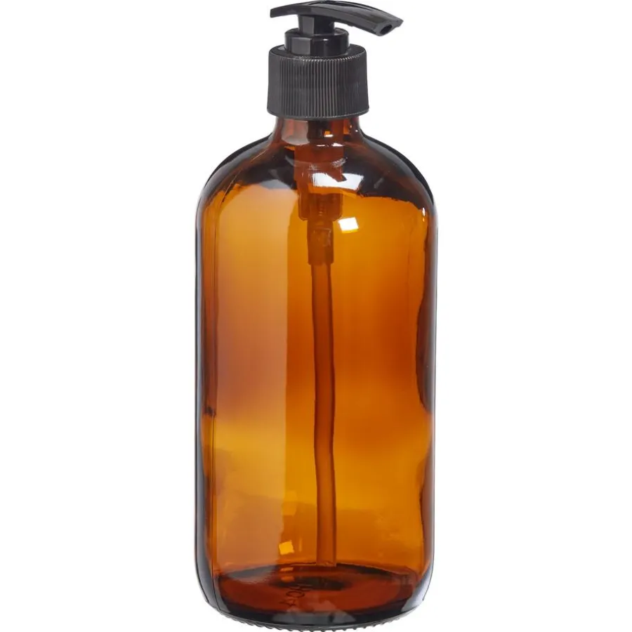Kwantum Badkameraccessoires*Zeeppomp Apothekersglas Bruin